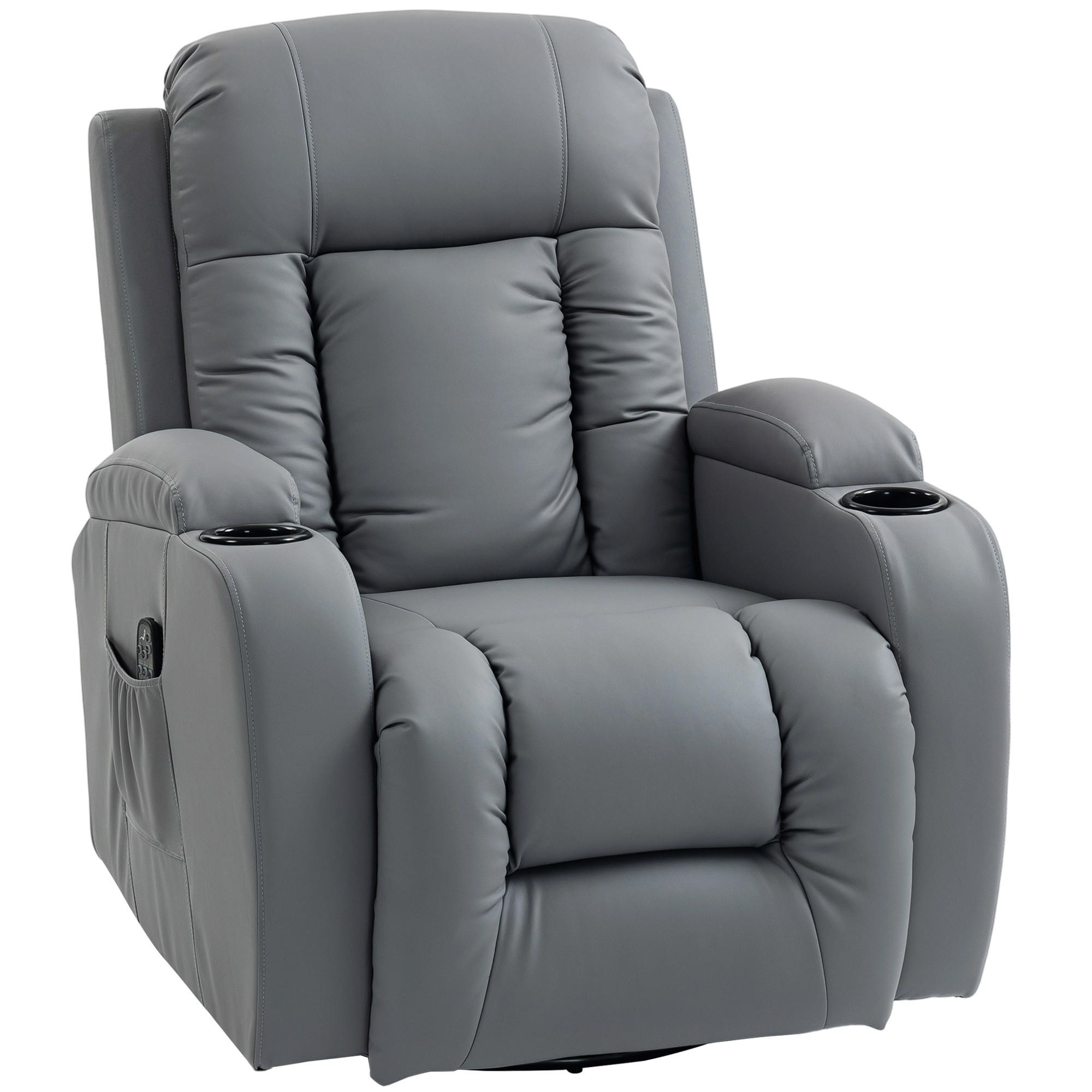 MASSAGESESSEL Hellgrau - Hellgrau, Textil (82/103/99cm) - HOMCOM