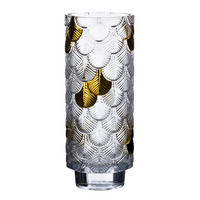 VASE Serenite Gold 12/12/30.5 cm Glas - Goldfarben, Glas (30.5cm) - Mondex