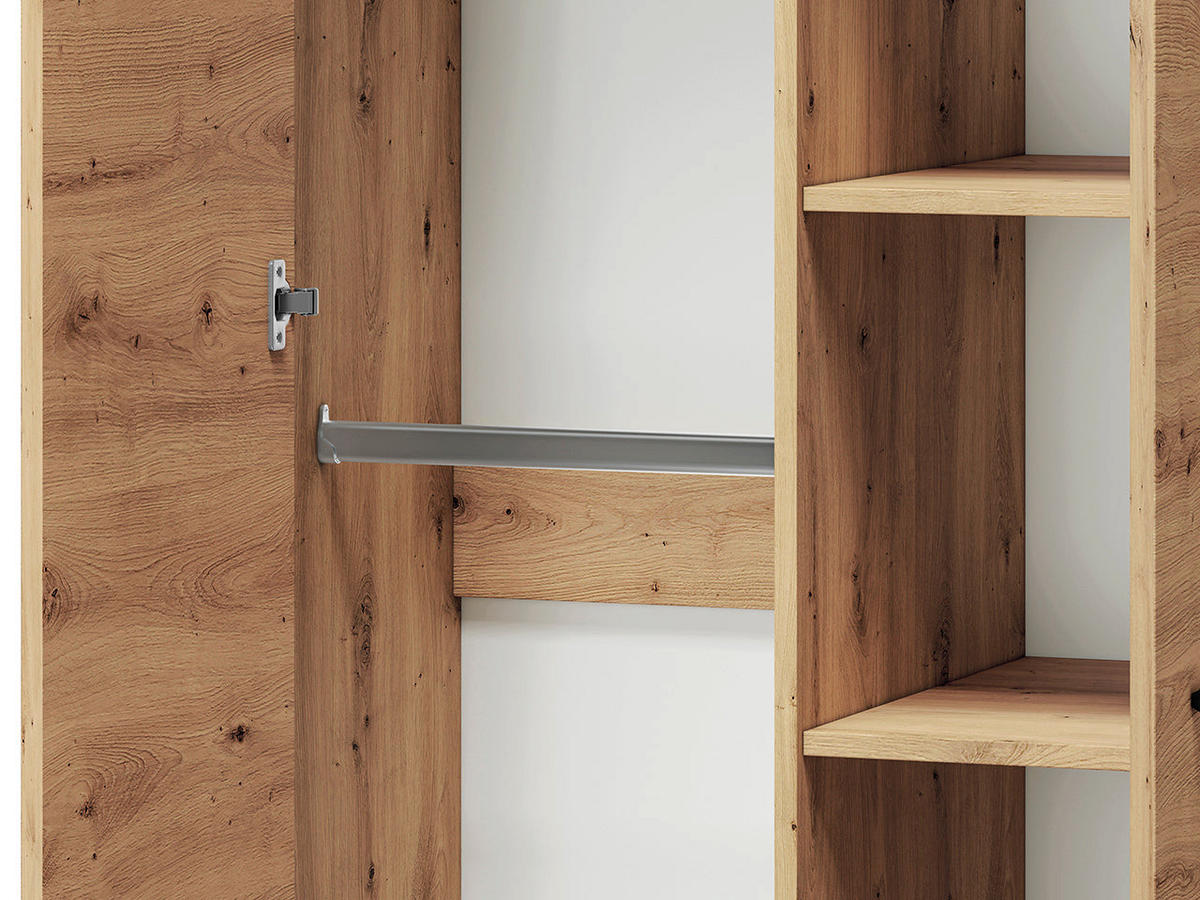 KLEIDERSCHRANK – 92 cm – Artis – Eiche Artisan - Eiche Artisan, Holzwerkstoff (92/200/55cm) - hi-markt