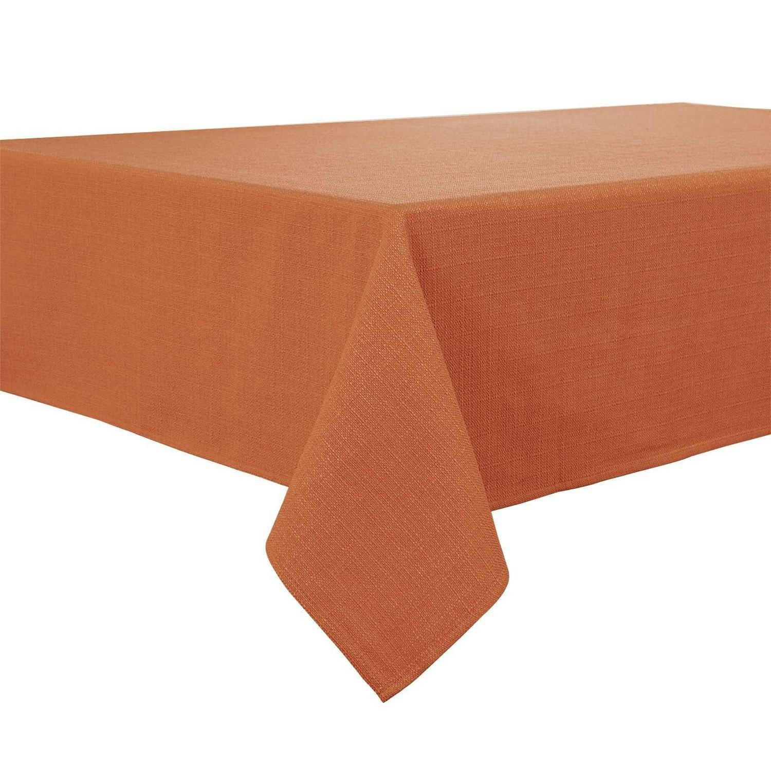 TISCHDECKE Zimt 145 x 300 cm wasserabweisend Leinenoptik - Orange, Textil (300/145/1.5cm)