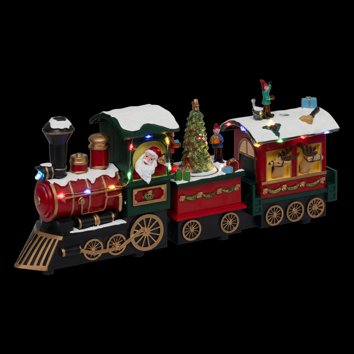 WEIHNACHTSSZENE Weihnachtszug 38 cm - Multicolor, Kunststoff (9/17.5/38cm) - Fééric Lights and Christmas