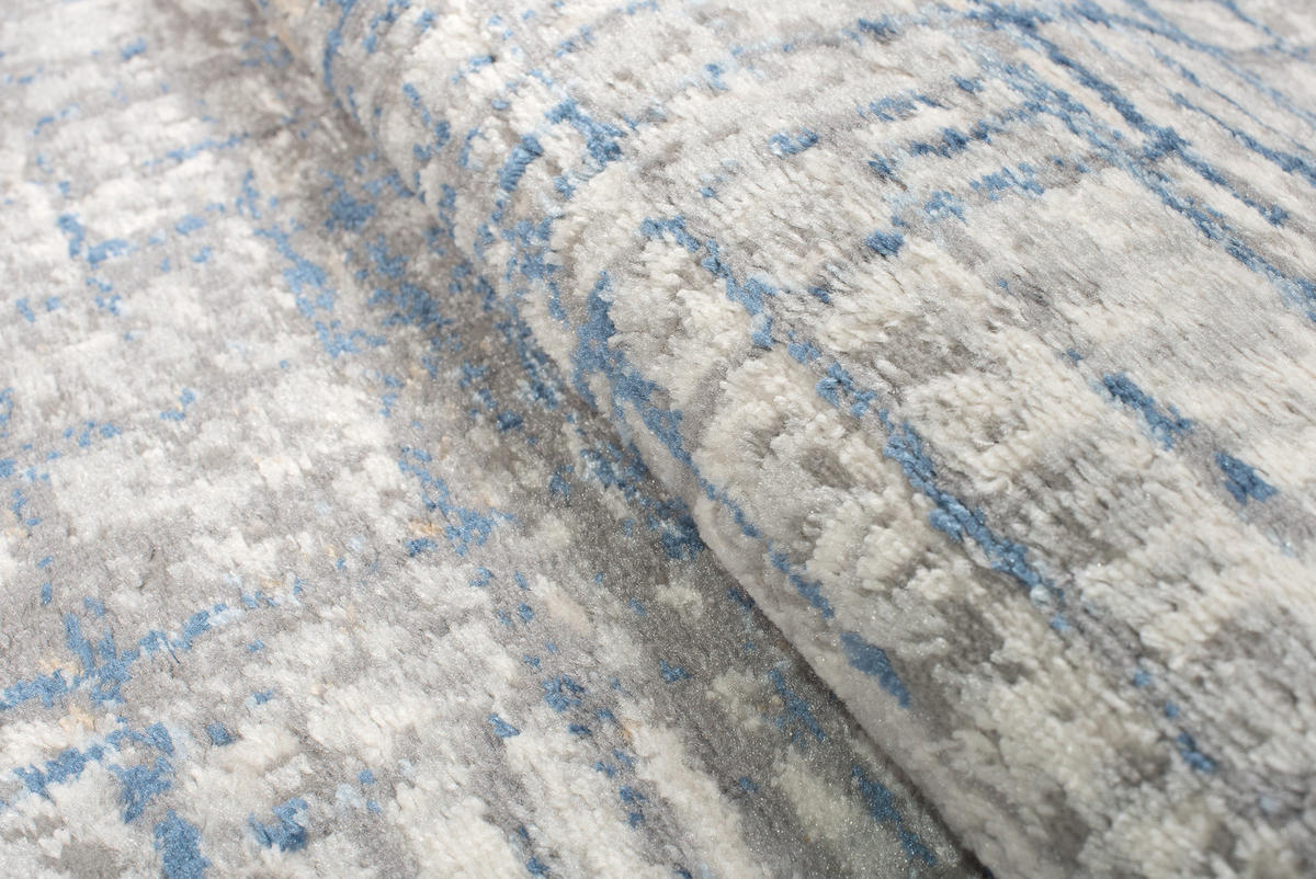TEPPICH VALLEY Grau Blau 160/220 cm - Blau, Textil (160/220cm) - Tapiso