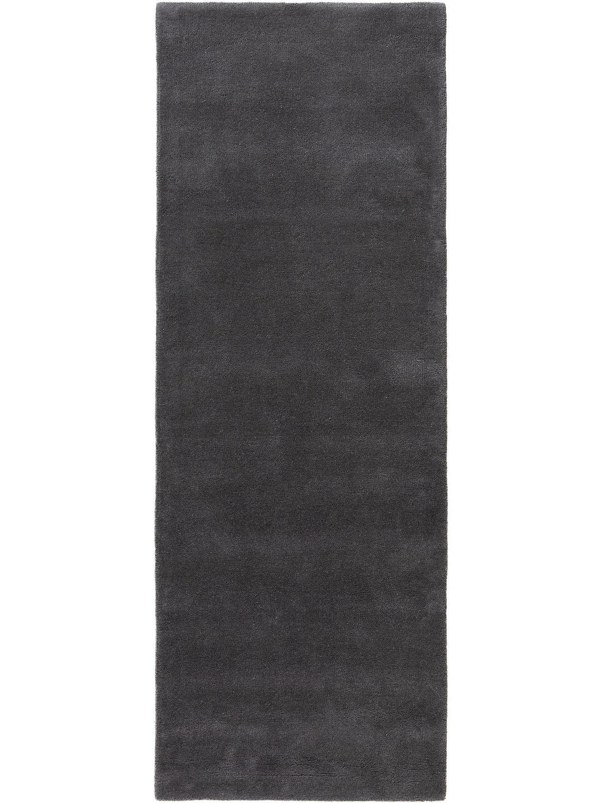 WOLLTEPPICH-LÄUFER Bent Anthrazit 70x200 cm - Anthrazit, Textil (70/200cm) - benuta Nest