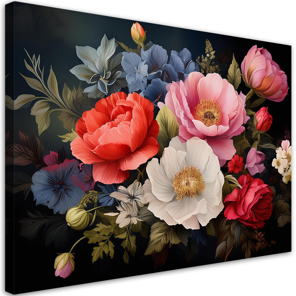 WANDBILD natur foliage blume - Multicolor, Textil (60/40cm) - Feeby