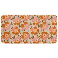 WC-VORLEGER Blumen - Motiv - Retro WC Teppich 120x60 cm - Multicolor, Kunststoff/Textil (120/1cm) - OnlyWow