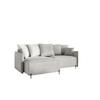 ECKSOFA Betto - Hellgrau, Holzwerkstoff/Textil (221/148cm) - Fun Möbel
