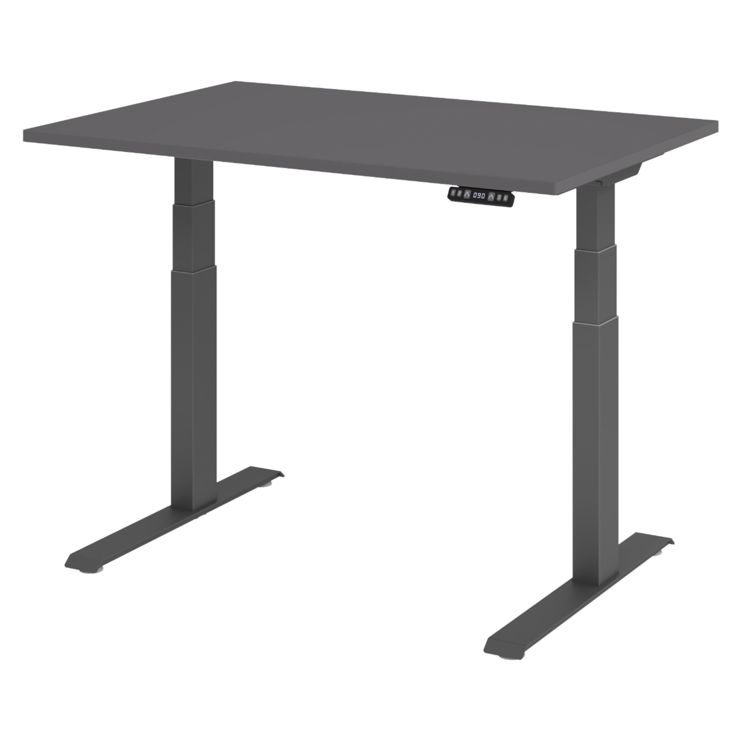 SCHREIBTISCH elektrisch XDKB 80/120/74 cm in Graphitfarben/Graphitfarben - Graphitfarben, Holzwerkstoff (80/120/74cm) - bümö