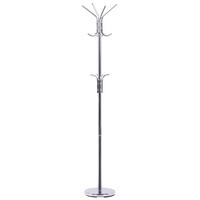 KLEIDERSTÄNDER Chromstahl silber 185 cm Claxton - Silberfarben, Metall (30/185/30cm) - Beliani