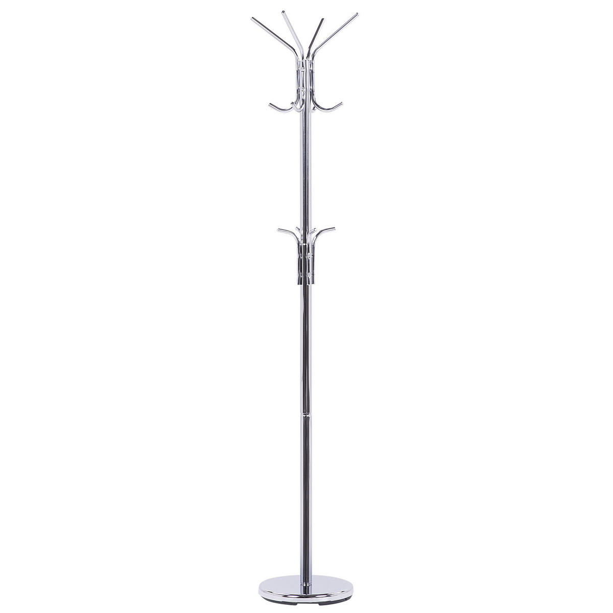 KLEIDERSTÄNDER Chromstahl silber 185 cm Claxton - Silberfarben, Metall (30/185/30cm) - Beliani