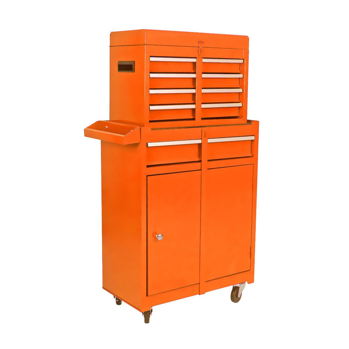 KOMBINATIONSKOFFER – mit 5 Schubladen (orange) - Orange, Metall (28/102/58.5cm) - DCA
