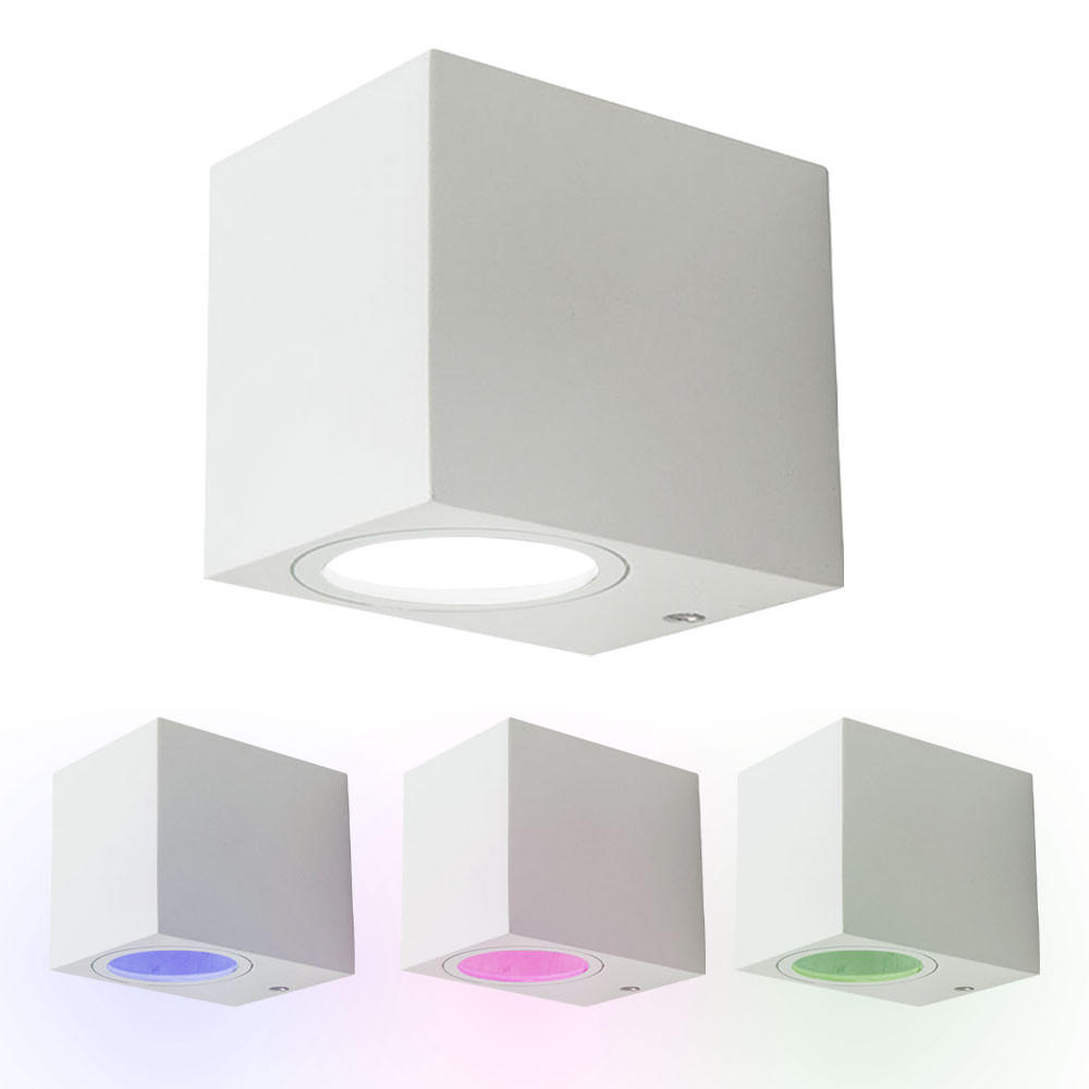 LED AUSSENLEUCHTE Weiß mit App Steuerung - Weiß, Glas (9.2/6.8/8cm)