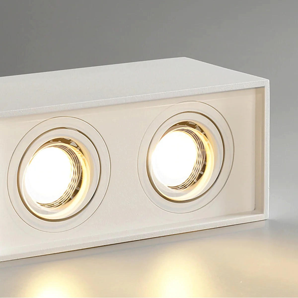 DECKENSTRAHLER Weiß Rechteckig GU10 - Weiß, Metall (8/16/8.5cm) - CGC Europe