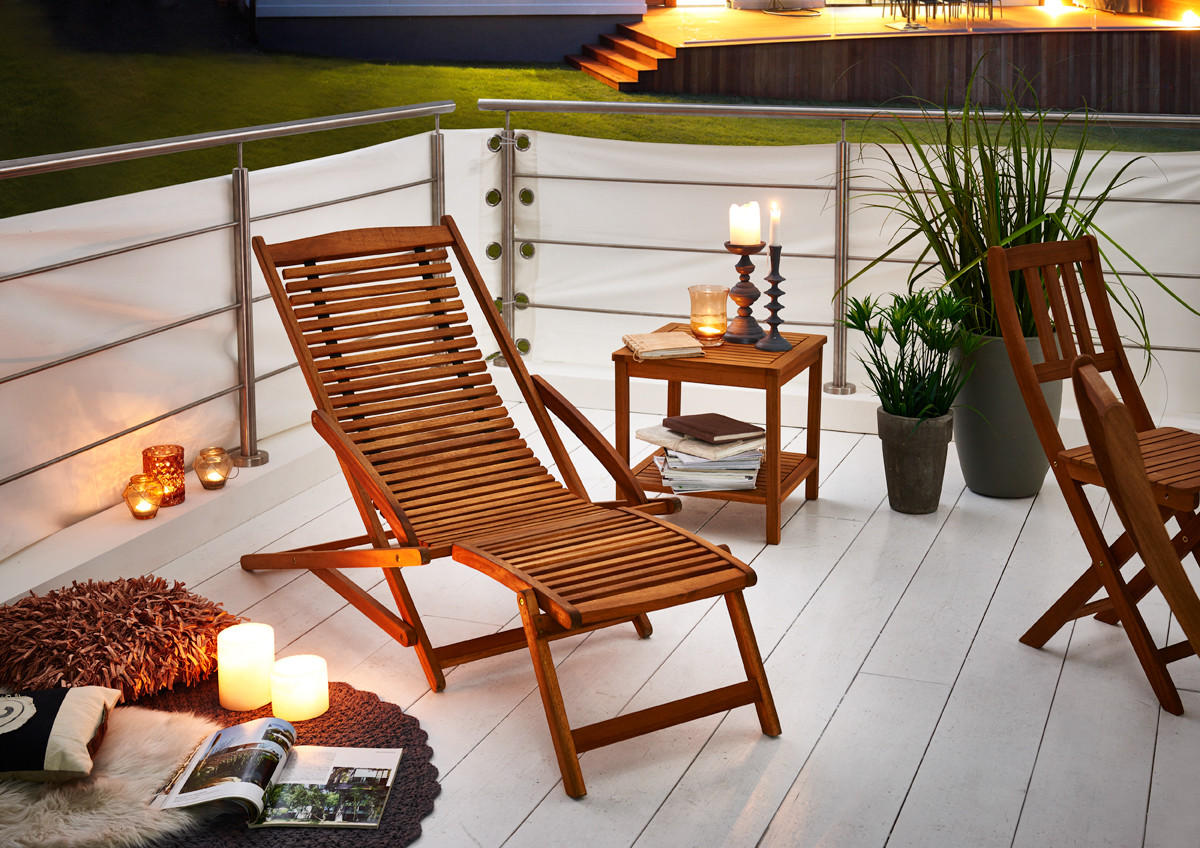 GARTENLIEGE FUKI - Beige, Holz (60/71/150cm) - SAM