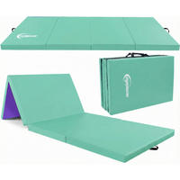 GYMNASTIKMATTE zum Wenden - 180/60/5 cm Faltbare Turnmatte - Mintgrün, Kunststoff (60/180cm) - eyepower