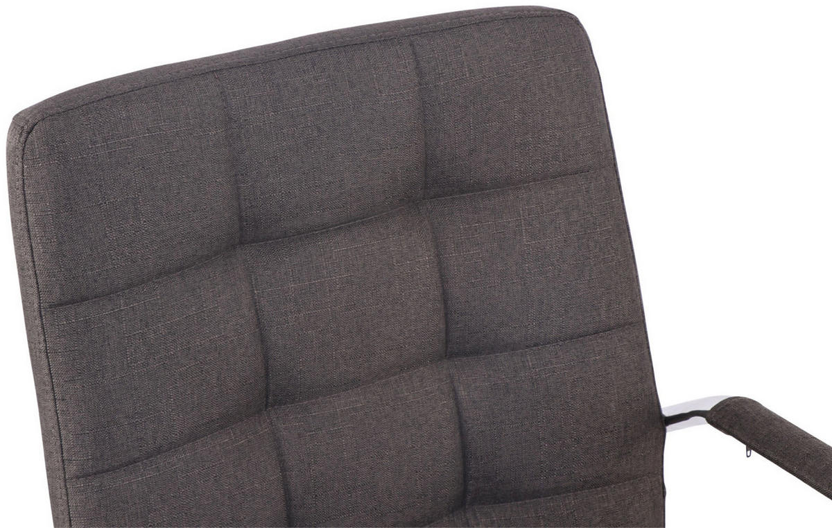 BÜROSTUHL Deal V1, Stoff Dunkelgrau - Dunkelgrau, Textil/Metall (56/104/62cm) - TPFLiving