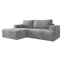 ECKSOFA Mivo, Seite: Links - Greige/Schwarz, Holz/Kunststoff (266/163cm) - MIRJAN24