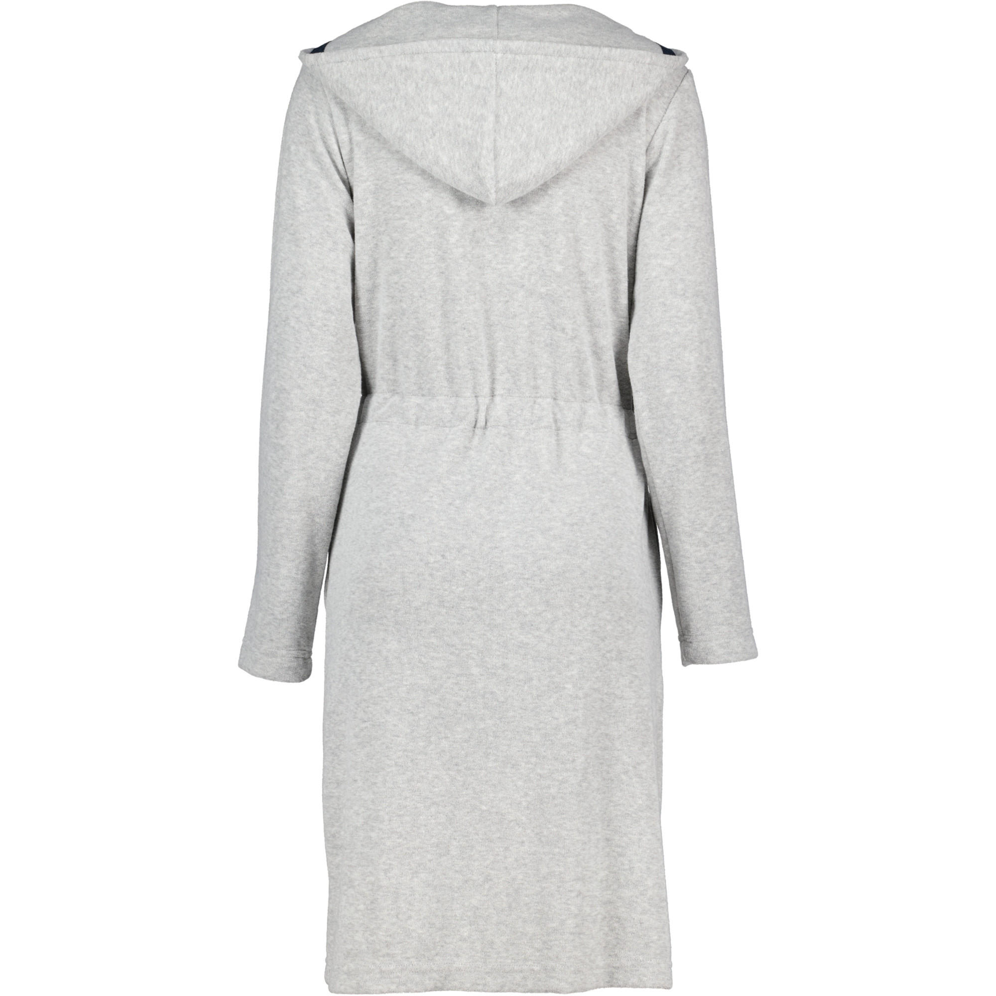 BADEMANTEL DAMEN KURZMANTEL MIT KAPUZE ACTIVE 821 GRAU-MELANGE-NAVY - 71 - Grau, Textil (Lnull) - Cawoe