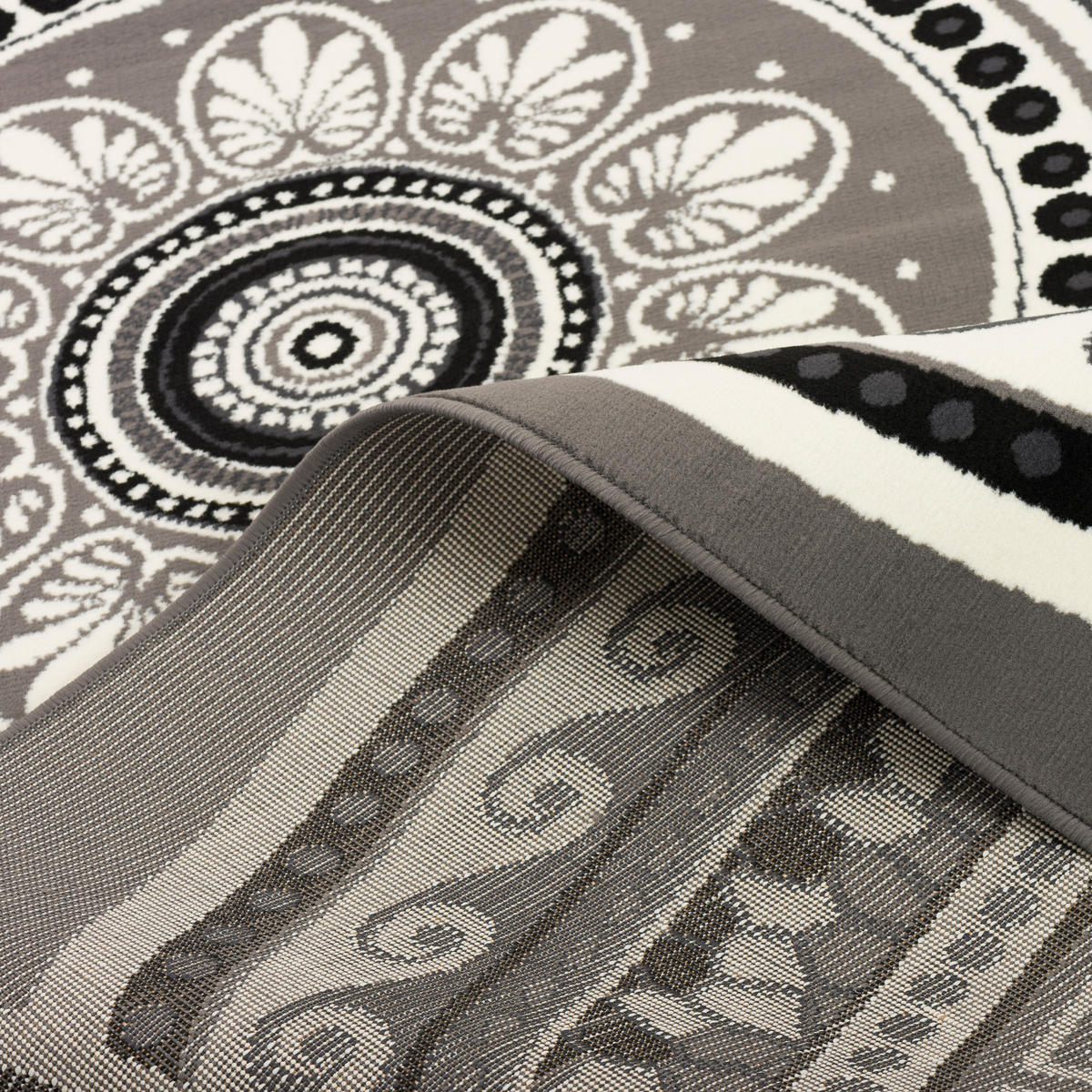 TEPPICH TRENDLINE MANDALA - Schwarz, Textil (140/200cm) - Pergamon