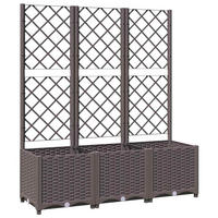 GARTEN-PFLANZGEFÄSS Mit Spalier Braun 120/40/136 Cm PP - Braun, Kunststoff (40/136/120cm) - vidaXL