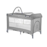 REISEBETT So Gifted Plus grau zwei Ebenen, Spielbogen, Wickelauflage, Räder - Grau, Kunststoff (60/120cm) - Kikka boo
