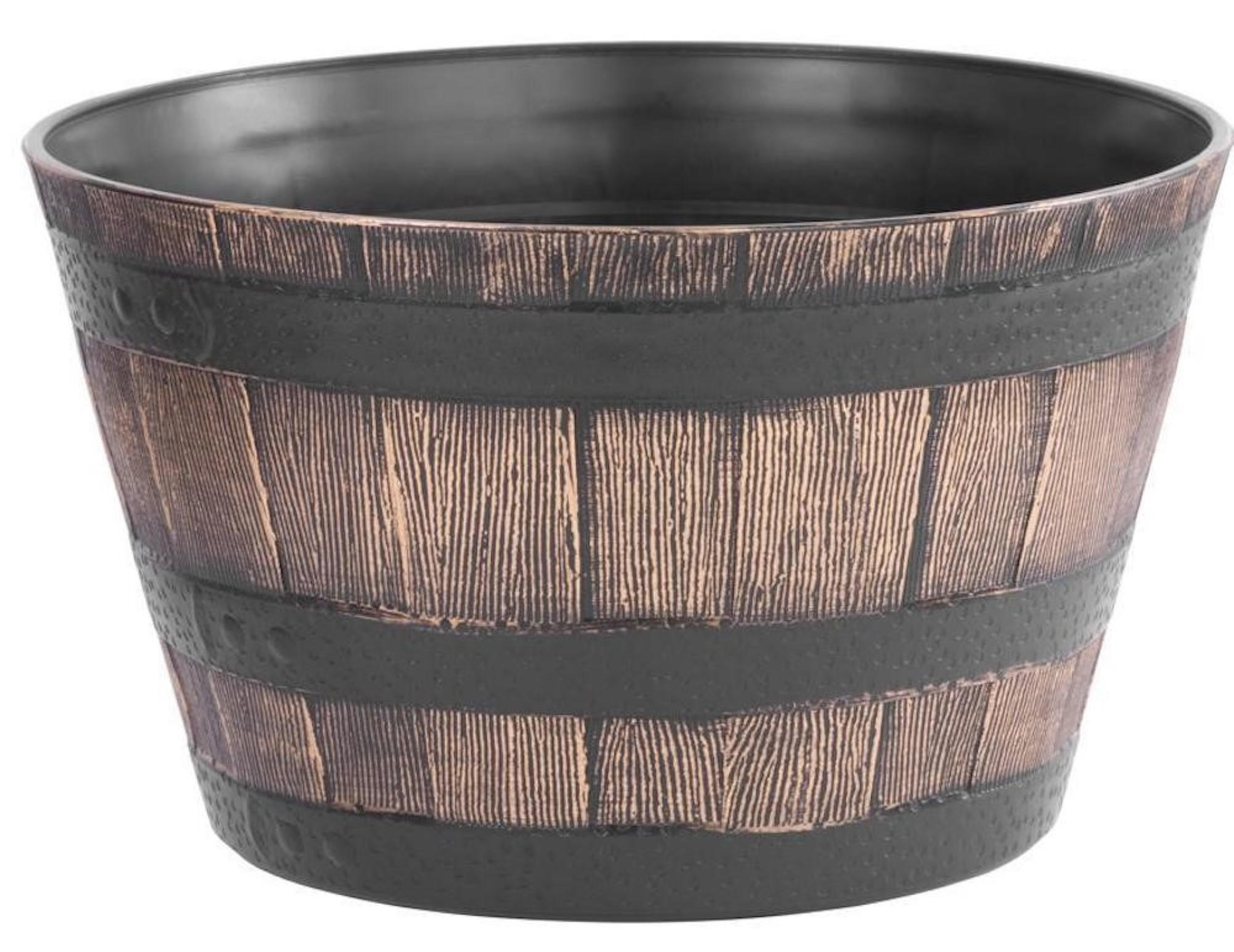 BLUMENTOPF Holz-effekt, 39x28cm, Gold - Gelb, Kunststoff (28cm) - PROREGAL