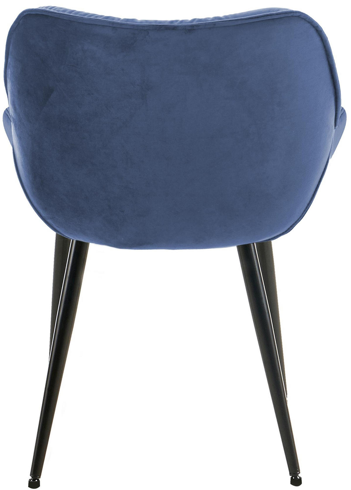 ARMLEHNENSTUHL 2er Set Samt Blau - Blau/Schwarz, Textil/Metall (58/83/62cm) - CLP