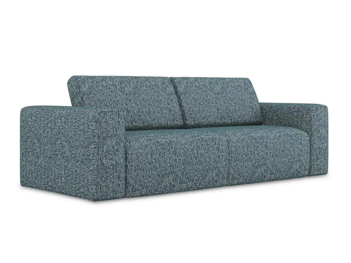 3-SITZER SOFA Strukturstoff Stoff Blau - Blau/Blaugrau, Kunststoff/Textil (224/80/103cm) - Makamii