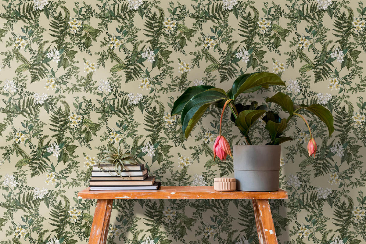 VLIESTAPETE Grün 53/1005 cm - Gelb, Textil (53/1cm) - KUNSTLOFT