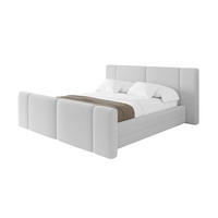 POLSTERBETT mit Bettkasten, Fußteil und Lattenrost, Bett mit Matratze H3/H4 - TEVO-Z 160x200 Hellgrau - Taupe, Holzwerkstoff/Textil (160/200cm) - ALTDECOR