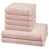 FROTTIERSET Pure 6-teilig - Rosa, Textil (50/100cm) - Cawö