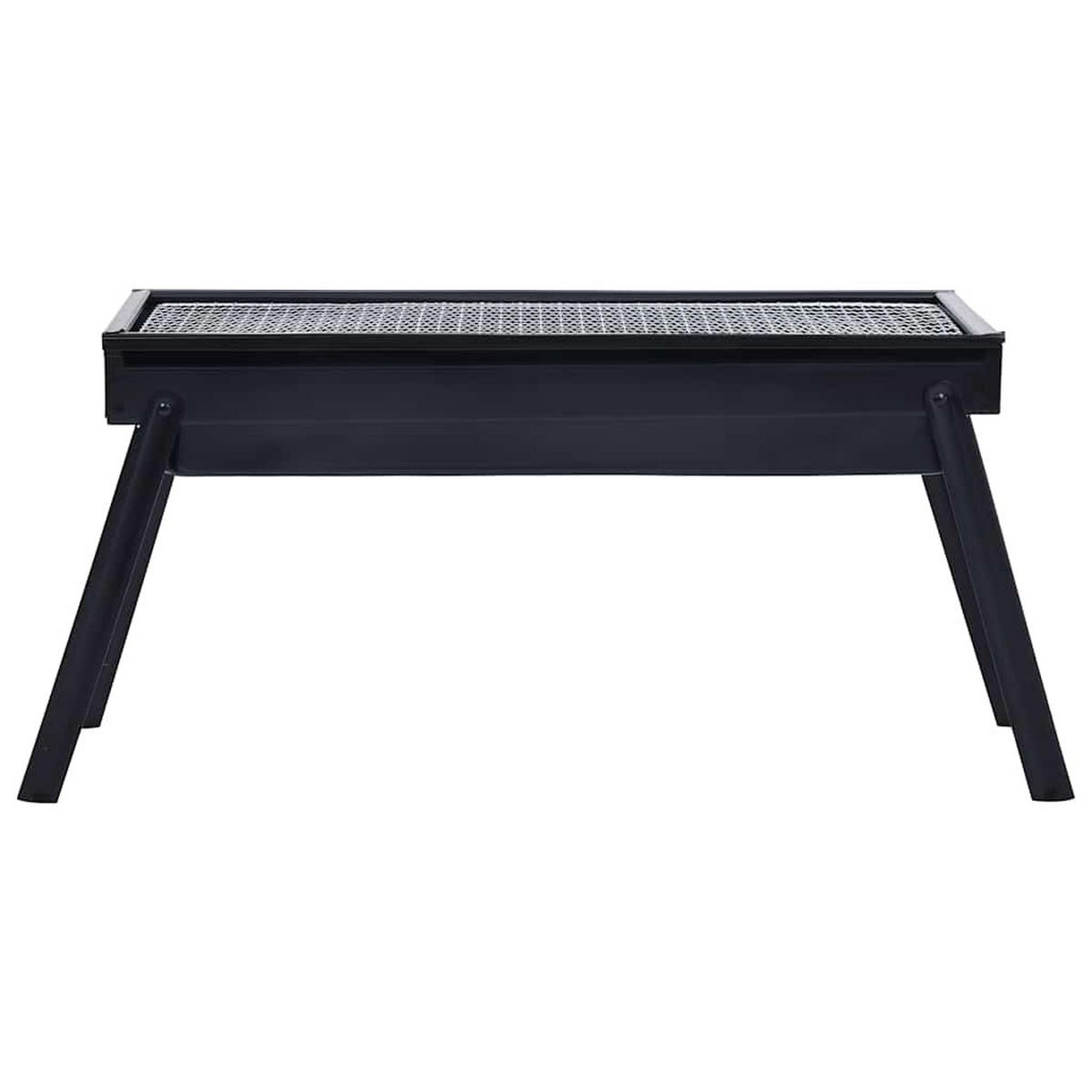 CAMPING-GRILL Tragbar 60/22,5/33 Cm - Schwarz, Metall (22.5/33/60cm) - vidaXL