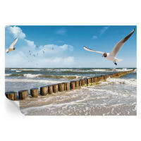 FOTOTAPETE 152x104 cm - Küstenlandschaft - Blau, Textil (152/104cm) - Wallfluent