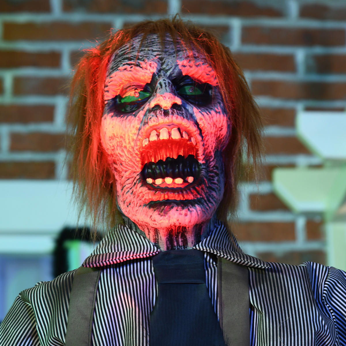 HALLOWEEN HORROR-CLOWN, mehrfarbig, Polyester, PE, Kunststoff, Stahl - Multicolor, Kunststoff (18/170/130cm) - HOMCOM