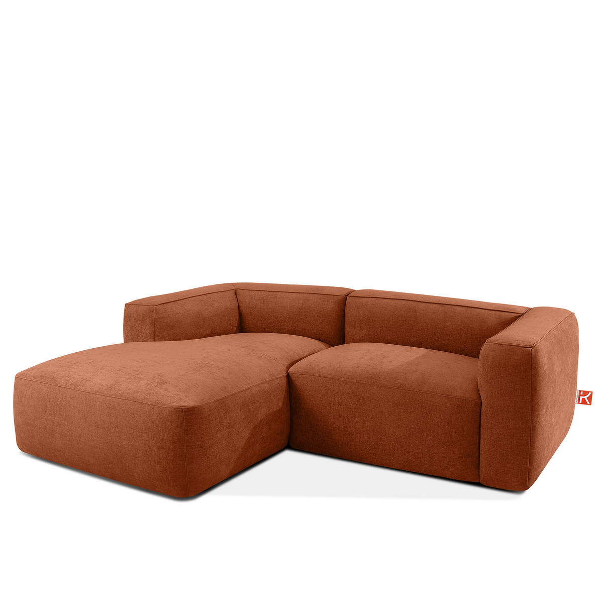 ECKSOFA LINKS FUBBO, Rot - Rot, Holz/Holzwerkstoff (225/176cm) - KONSIMO®