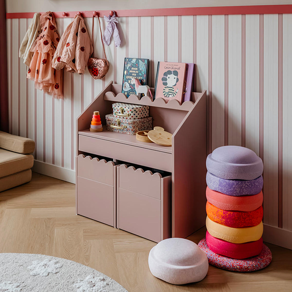 SCHREIBTISCH Book Nook Rosa - Pink, Holzwerkstoff (31/35.5/31cm) - Petits-meubles