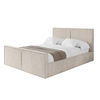 POLSTERBETT mit Bettkasten, Fußteil und Lattenrost, Boxbett mit Matratze H3/H4 - EMMI-Z 200x200 Beige - Beige, Holzwerkstoff/Textil (200/200cm) - ALTDECOR