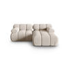 ECKSOFA modular rechts Bellis aus 3D-Stoff leichtes beige 3 Sitzplätze - Creme, Textil (155/188cm) - Micadoni