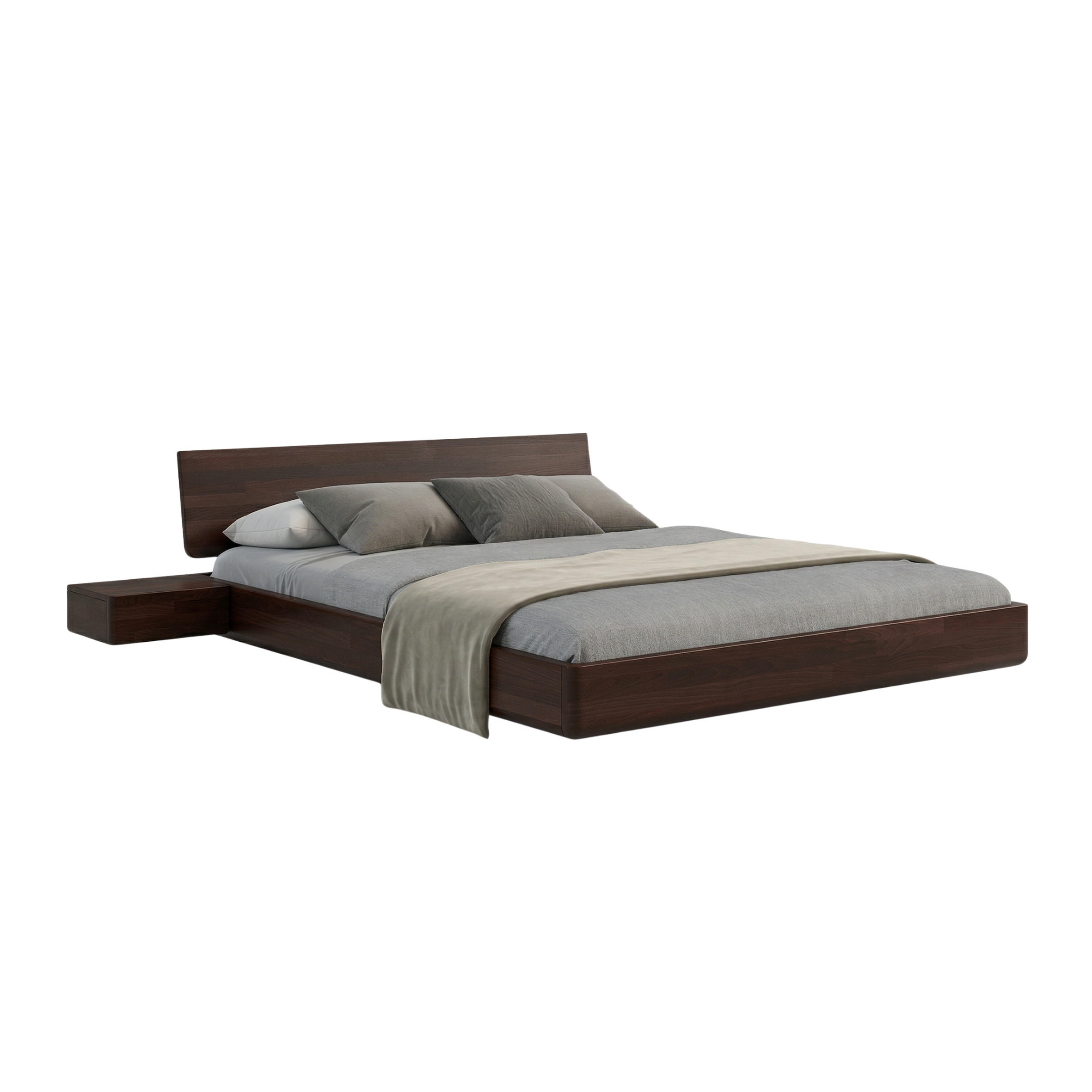 Visby Massivholzbett Wenge 200x200 cm