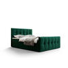 BOXBETT MANHATTAN mit Matratze H3, Bonell und Topper 160x200 Monolith 37 - Grün, Holz/Textil (160/200cm) - Bedante