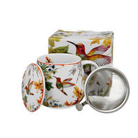 TEETASSE mit Sieb in Fassform LINNEA - Weiß, Keramik (0.43L) - DUO PORCELAIN