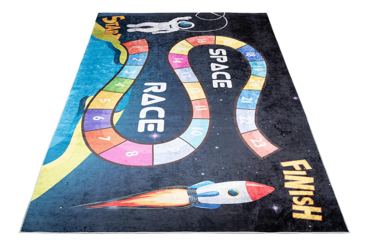 TEPPICH EMMA Dunkelblau 140/200 cm - Dunkelblau, Kunststoff (140/200cm) - Tapiso