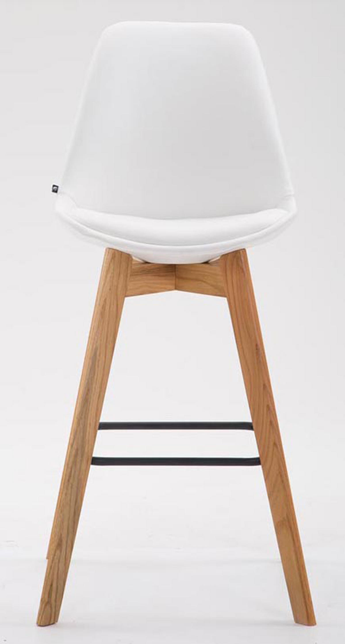 BARHOCKER 2er Set Meta Kunstleder natura weiß - Weiß, Holz/Kunststoff (48/112/56cm) - TPFLiving