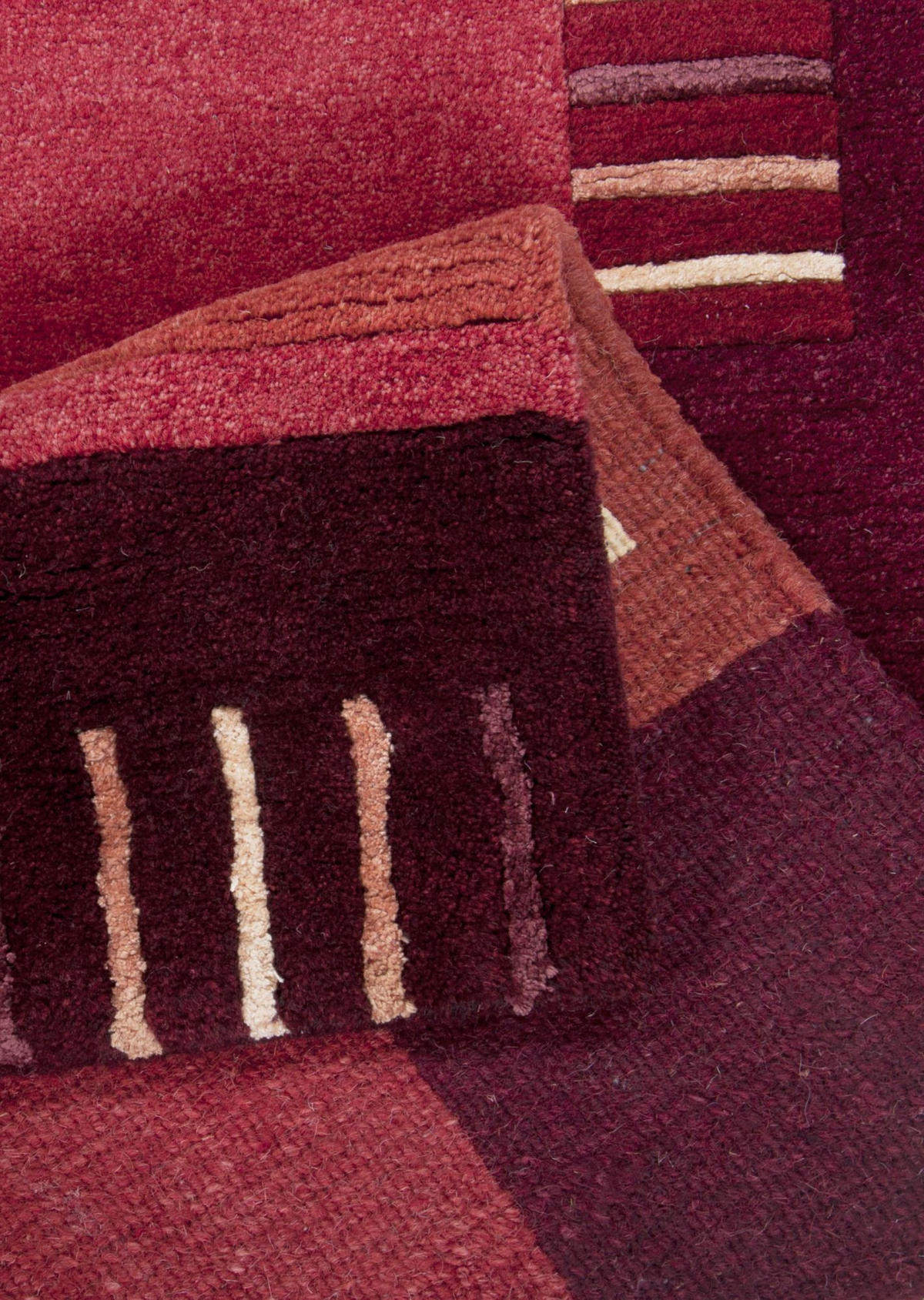 HANDKNÜPFTEPPICH Kailash 140x200 cm - Rot, Textil (140/200cm) - THEKO
