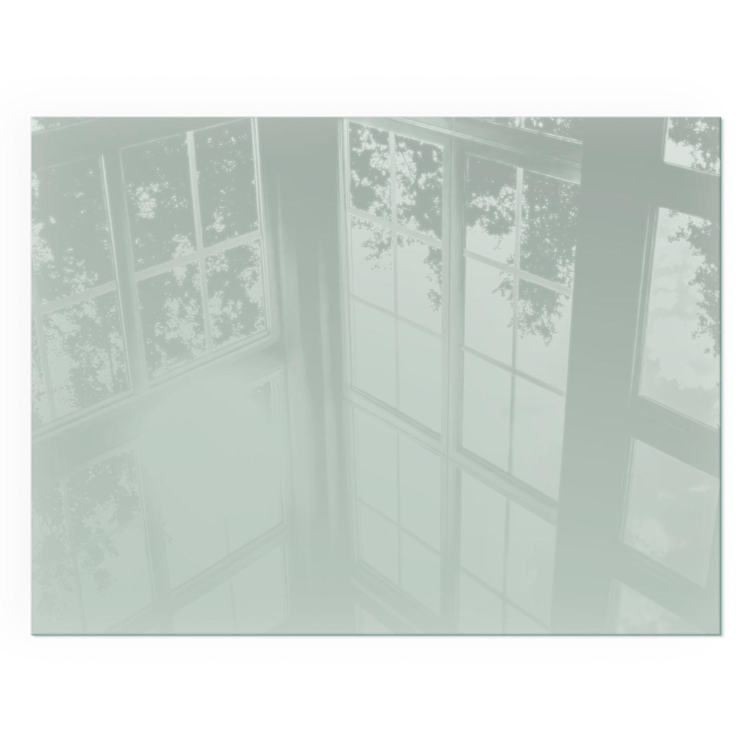 GLASPLATTE für Kamin 80x60 cm - Grün, Glas (80/60/0.4cm) - TULUP