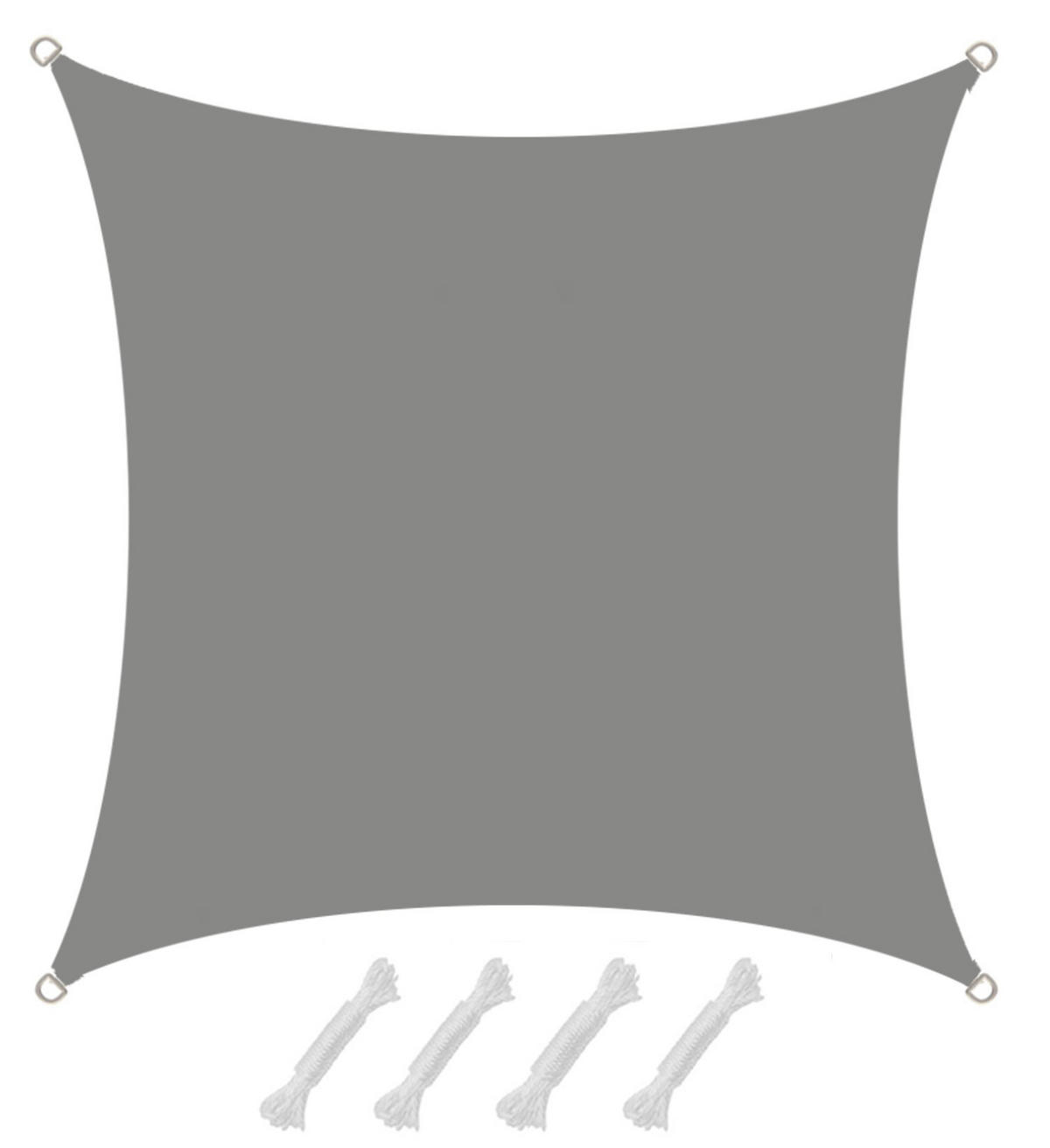 SONNENSEGEL Wasserdicht 300 cm Grau - Grau, Kunststoff (300/300cm) - Amanka