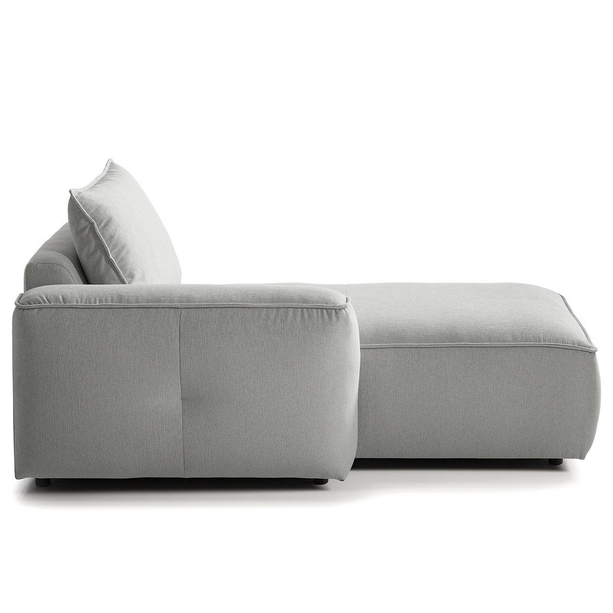 MODULLONGCHAIR - Hellgrau, Holz/Textil (170/82/105cm) - home24