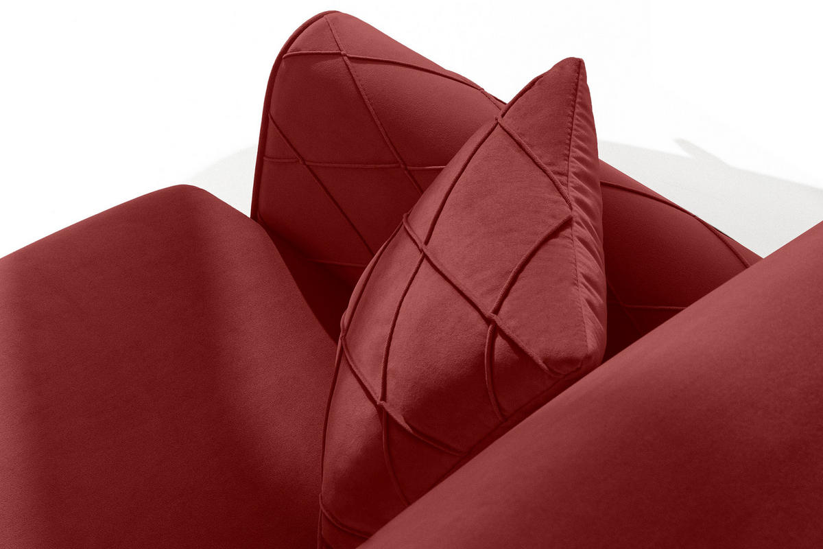 SESSEL GUSTAVO III Velours, Bordeaux - Bordeaux, Holz/Holzwerkstoff (83/95/92cm) - KONSIMO®