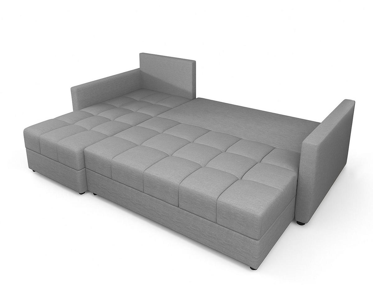 ECKSOFA L Form Dolceo Blau 226/140/78 cm – Schlaffunktion Universell Links Rechts - Blau/Schwarz, Kunststoff/Textil (140/226cm) - AX Living