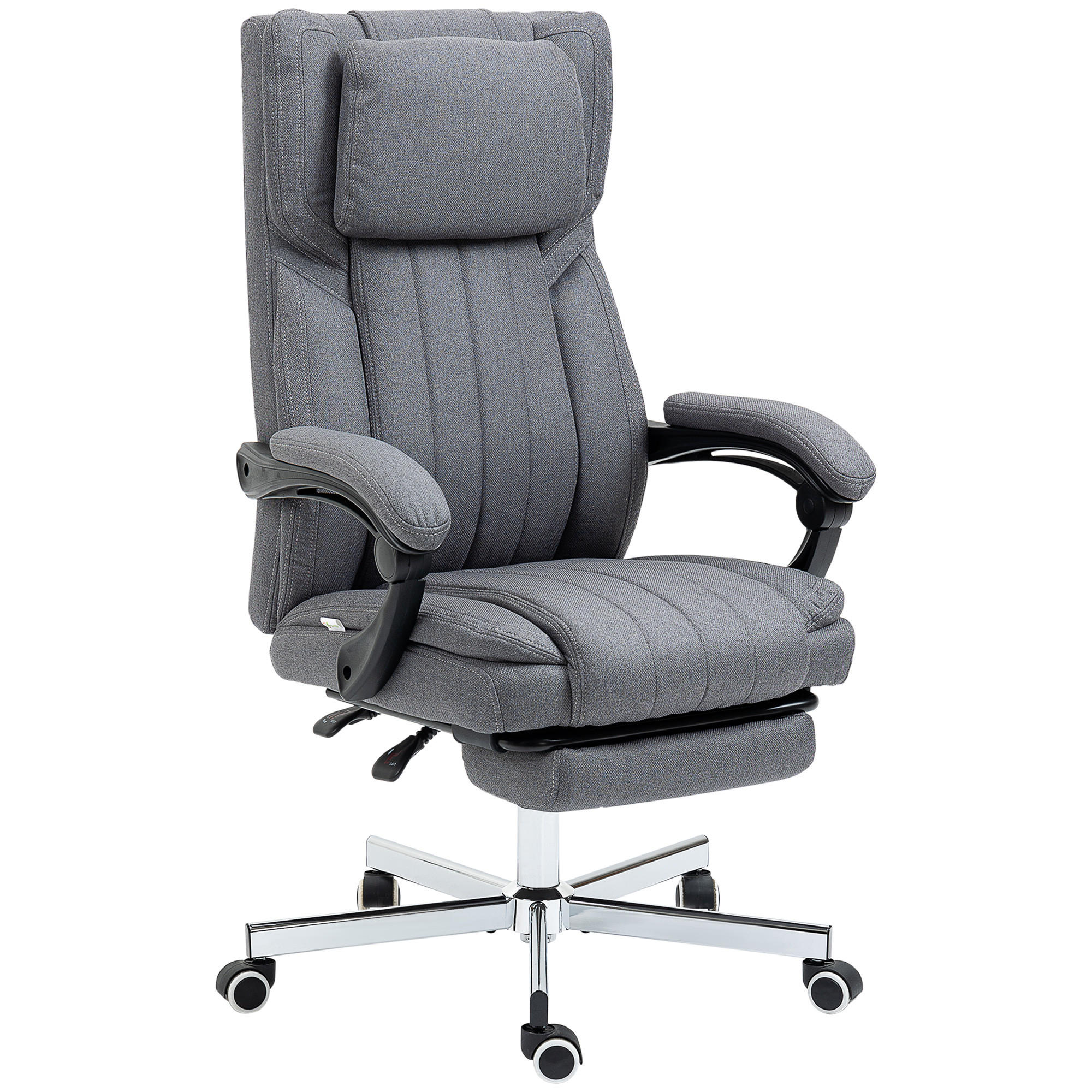 BÜROSTUHL mit Massagefunktion, Grau - Grau, Kunststoff (61/113/65cm) - Vinsetto