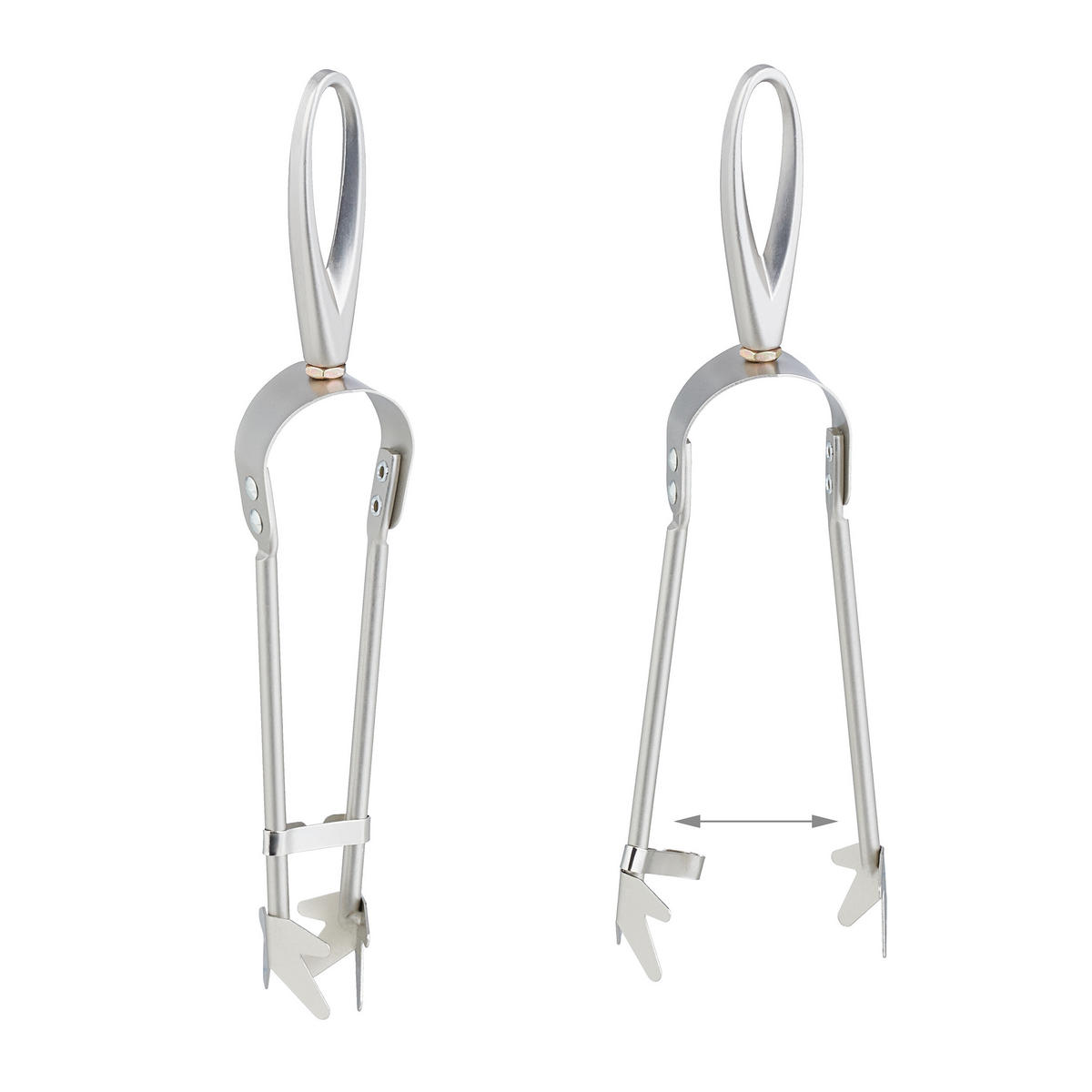 5-TLG.KAMINBESTECK-SET - Silberfarben, Metall (21/54/20cm) - Relaxdays
